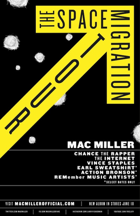 the space migration tour flyer