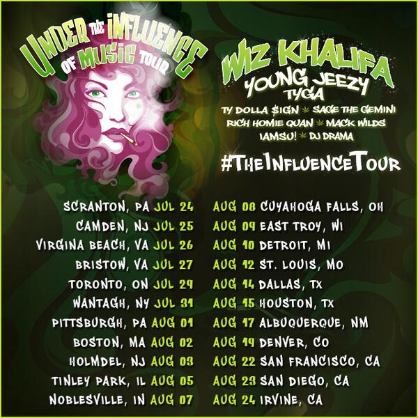under the influence tour united states