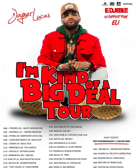 Joyner Lucas 'I'm Kind Of A Big Deal' Tour Dates Rap Radar