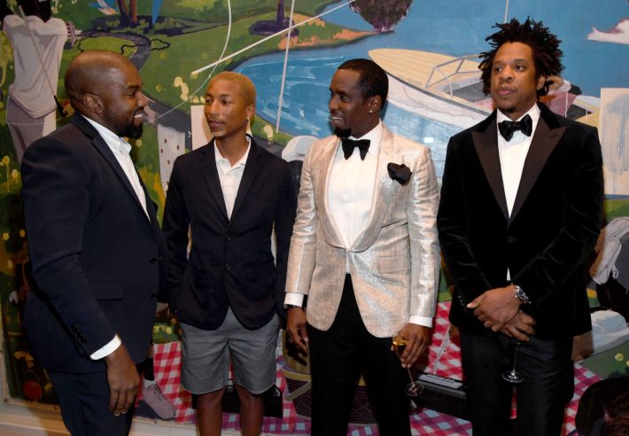Triple Hunk lineup- Pharrell, Jay Z and Kanye  Jay z kanye west, Kanye  west outfits, Kanye west